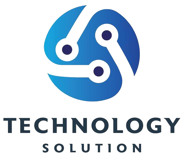 technology-solution-logo-design-flat-modern-concept-vector